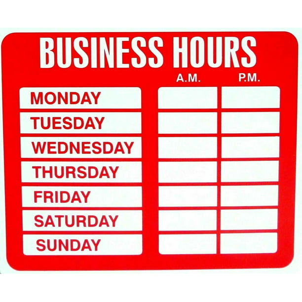 New OPEN CLOSED BUSINESS HOURS SIGN RETAIL Store Static Cling Window Sign